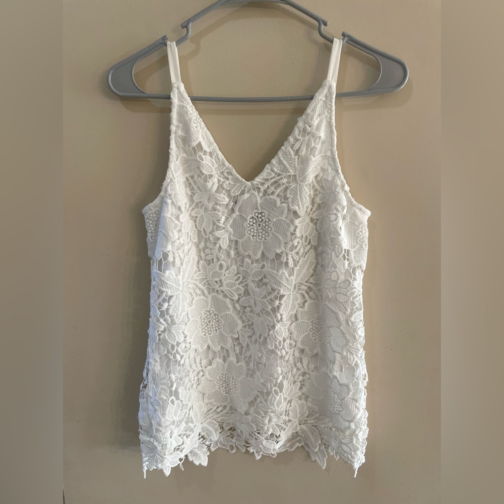 Cotton/lace top